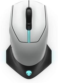 img 4 attached to 🖱️ Unleash Your Gaming Potential with Alienware Wired/Wireless Gaming Mouse 610M-Light in Lunar Light Design