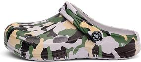 img 2 attached to 👞 Comfortable & Stylish: BIG WASP Children Camouflage Slippers for Boys - Perfect Clogs & Mules Shoes