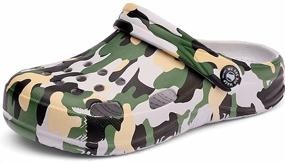 img 3 attached to 👞 Comfortable & Stylish: BIG WASP Children Camouflage Slippers for Boys - Perfect Clogs & Mules Shoes