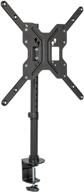 vivo full motion height adjustable single television stand, stand-v155c - black ultra wide screen tv desk mount for screens up to 55 inches logo