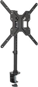 img 4 attached to VIVO Full Motion Height Adjustable Single Television Stand, STAND-V155C - Black Ultra Wide Screen TV Desk Mount for Screens up to 55 inches