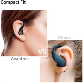 img 2 attached to 🎧 Avantree TW109 Waterproof Bluetooth 5.0 True Wireless Earbuds for Running, Sweatproof In-Ear Headphones with Microphone, Secure Fit Earphones with Ear Hooks for Gym Workout & Outdoor Exercise