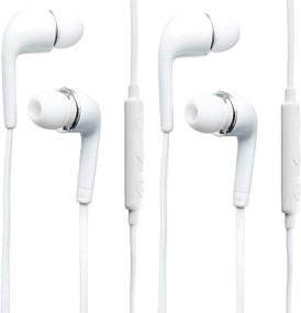 img 4 attached to 🎧 OEM Samsung 3.5mm Premium Sound/Stereo Earbud Headphones for Galaxy S6 S6 Edge S5 S4 Note Edge 4 3 2 + Remote, Mic & Cable Organizers Bundle Pack