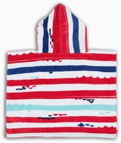 img 3 attached to PERYOUN Stripe Kids Baby Hooded Bath/Beach/Pool Towel - 100% Cotton