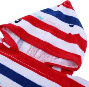 img 1 attached to PERYOUN Stripe Kids Baby Hooded Bath/Beach/Pool Towel - 100% Cotton