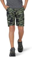 🩳 versatile and durable boys' clothing: atg wrangler trail cargo tigers shorts logo