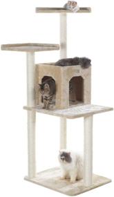 img 4 attached to 🐱 Gleepet Cat Tree GP78571021 - 57-Inch Height - Beige Color