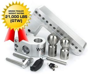 img 3 attached to 🔒 Weigh Safe WS10-3 Adjustable Aluminum Drop Hitch with 10-inch Length, 3-inch Shank, Includes 2-inch and 2-5/16-inch Stainless Steel Balls, Built-in Scale, and Double-pin Key Lock Assembly