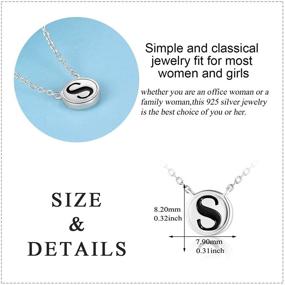 img 2 attached to 🌟 LUHE Sterling Silver Initial Necklace - Engraved Alphabet Pendant with 26 Letter Name for Women, Teens, and Girls - Personalized Jewelry Gift