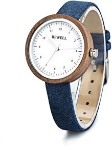 img 4 attached to BEWELL Simple Quartz Watches Leather