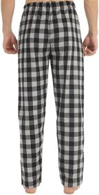 img 2 attached to Cozy Flannel Buffalo Bottoms: Men's Drawstring Trousers for Comfortable Sleep & Lounge