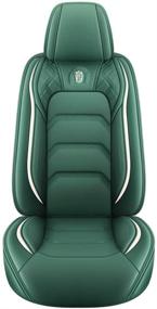 img 2 attached to YXQYOEOSO Comfortable Leather Auto Car Seat Covers 5 Seats Full Set Universal Fit (Green)