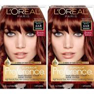 🎨 краска для волос l'oreal paris superior preference fade-defying + shine, 6ab шик аубурн браун, пакет из 2 шт: яркий и долговечный краситель для волос логотип