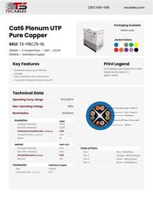 img 1 attached to 🔌 Cat6 Plenum 1000ft Cable (CMP): High-Quality 23AWG UTP Bulk Ethernet Cable with 550MHz Bandwidth, Solid Bare Copper, and 10 Color Options