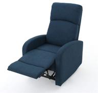 comfort meets style: navy blue/black christopher knight home gaius classic fabric recliner - a perfect addition to your living space! логотип