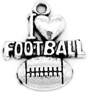 ⚽️ jgfinds football charms - 48 pieces, 3/4 (silver tone) - perfect for football enthusiasts logo