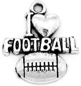 img 1 attached to ⚽️ JGFinds Football Charms - 48 Pieces, 3/4 (Silver Tone) - Perfect for Football Enthusiasts