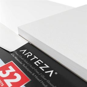 img 3 attached to 🎨 Arteza Watercolor Paper Pad Expert, 2-Pack 9x12 inch Watercolor Sketchbook, 32 Sheets Each, Glue Bound, 140lb/300gsm Cold Pressed Acid Free Paper for Watercolors and Mixed Media