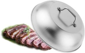 img 2 attached to 🧀 AJinTeby 12-inch Heavy-Duty Cheese Melting Griddle Dome – Stainless Steel Basting Cover for Flat Top Griddle – Perfect for Indoor or Outdoor Grill Cooking