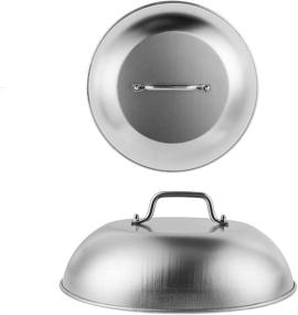 img 4 attached to 🧀 AJinTeby 12-inch Heavy-Duty Cheese Melting Griddle Dome – Stainless Steel Basting Cover for Flat Top Griddle – Perfect for Indoor or Outdoor Grill Cooking