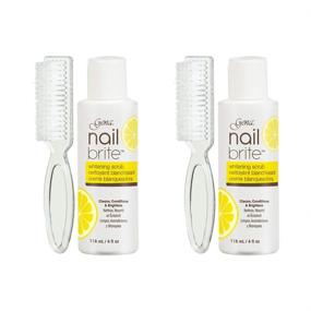 img 1 attached to 💅 Gena Nail Brite Whitening Scrub with Brush: Ultimate Nail Brightening and Conditioning Solution, 4 oz, 2-Pack