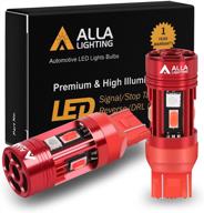 💡 enhanced alla lighting t20 base 7440 7443 canbus led bulbs for red turn signal lights – easy plug-n-play, error free 12v bulbs, no-hyper-flash. compatible with 7441 7440ll 7443ll can bus logo