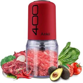 img 4 attached to Multifunctional Electric Food Processor Blender - Vegetable Chopper and 🍽️ Fruit Mincer with 4 Stainless Steel Blades, 400-Watt Motor, 2 Cup Capacity