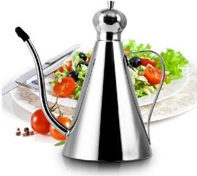 img 2 attached to 🍶 Stainless Steel Olive Oil Dispenser: Leakproof, 350ml Capacity, Kitchen Storage Container