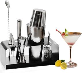 img 4 attached to SKYFISH Cocktail Set - 8-Piece Stainless Steel Bartender Kit