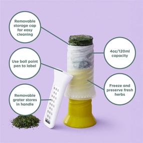 img 2 attached to 🌿 Keep your herbs fresh with Chef'n Herbsicle Frozen Herb Keeper + Grater - 2.5 inches, Green