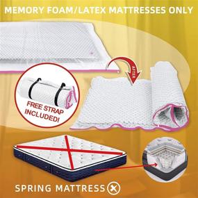 img 3 attached to Efficient Full/Queen Size Mattress Vacuum Storage Bag for Moving, Storage, 🛏️ and Shipping - Ideal for Foam Latex Mattresses up to 10 Inches