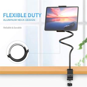 img 3 attached to 📱 Aluminium Gooseneck Tablet Stand & Cell Phone Holder: Flexible 360° Universal Mount for Lazy Arm, Compatible with Pad Mini/Air 2/3/4 and Tab 2/3, Supports 4.7-10.5" Devices