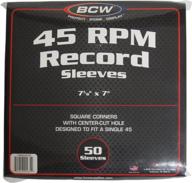 bcw brand record white sleeves logo