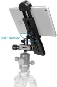 img 1 attached to 📱 Vikdio 2in1 Phone iPad Pro Tripod Mount Adapter: Universal Tablet Holder for iPad Air/Mini, MS Surface, and Most Phones - Fits 3.5-12.9" Inch - Including Mini Tripod Ball Head for Amazon Monopod/Tripod/Selfie Stick