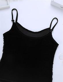 img 1 attached to YOOJIA Metallic Shoulder Camisole Gymnastic Girls' Clothing and Tops, Tees & Blouses