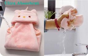 img 2 attached to Hanging Kitchen/Bathroom/Bedroom Hand Towels: Ultra Absorbent and Stylish 3 Piece Sets with Convenient Hanging Loop