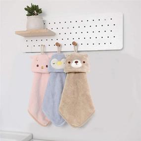 img 3 attached to Hanging Kitchen/Bathroom/Bedroom Hand Towels: Ultra Absorbent and Stylish 3 Piece Sets with Convenient Hanging Loop