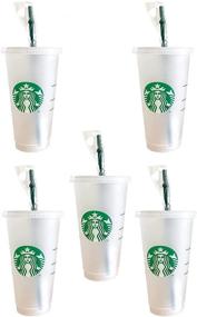 img 4 attached to 🌟 Frosted Reusable Starbuck Pack Bundle