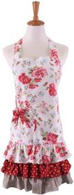 img 2 attached to Retro Vintage Cooking Aprons for Women – Stylish Plus Size Aprons with Pockets in Pink