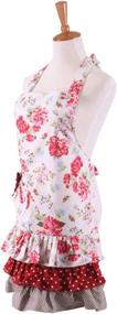img 1 attached to Retro Vintage Cooking Aprons for Women – Stylish Plus Size Aprons with Pockets in Pink