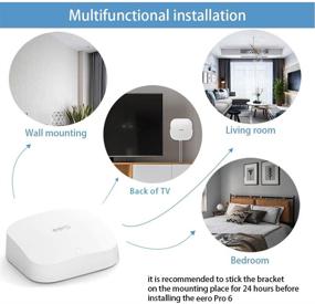 img 2 attached to Screwless VHB Wall Mount for eero Pro 6: Easy and Drill-Free Installation (2 Pack)