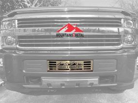 img 2 attached to 🏔️ Mountains2Metal HIGH Country Edition Stainless Steel Grille Insert Compatible with 2015-2019 Chevy Silverado 2500 3500 HD M2M #400-130-3