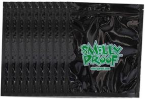 img 4 attached to 👜 Smelly Proof 10-Pack: Reusable Black Odor-Proof Storage Bags with Barrier Technology - Made in the USA