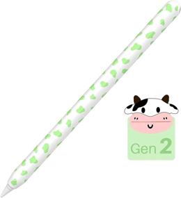 img 4 attached to NIUTRENDZ Cow Print Case For Apple Pencil 2Nd Generation Cover Protective Silicone Sleeve Skin Accessories Compatible With Apple Pencil 2Nd Gen (Green)