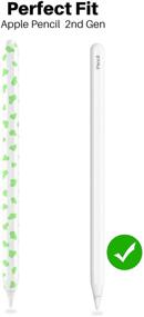 img 3 attached to NIUTRENDZ Cow Print Case For Apple Pencil 2Nd Generation Cover Protective Silicone Sleeve Skin Accessories Compatible With Apple Pencil 2Nd Gen (Green)