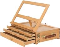 🎨 meeden large adjustable artist tabletop sketchbox easel- multi-function solid beech wood storage box easel with 3-drawer logo