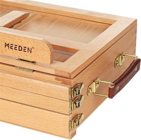 img 2 attached to 🎨 MEEDEN Large Adjustable Artist Tabletop Sketchbox Easel- Multi-Function Solid Beech Wood Storage Box Easel with 3-Drawer