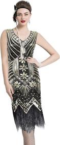 img 4 attached to 👗 Halter Sequins Flapper Inspired Women's Clothing and Dresses: A Glamorous Collection of Accessories