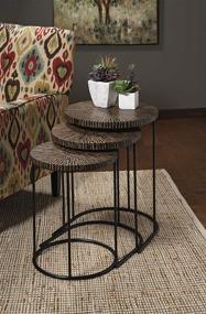 img 3 attached to 🏠 IMAX 89909-3 Hoki Coco Shell Tables-Set of 3: Chic and Versatile Furniture Set for Your Home