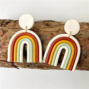 img 3 attached to Vintage Handmade Colorful Earrings Hypoallergenic